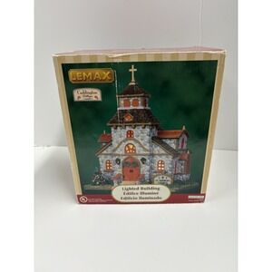 Lemax Caddington Multicolor Lighted Holiday Building Church Christmas Village